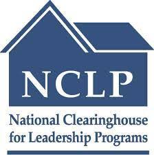 Blue House with letters NCLP over the words National Clearninghouse for Leadership Programs