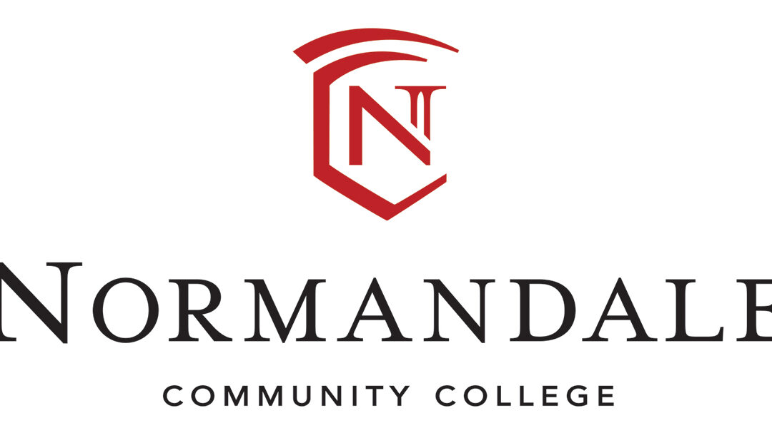 Red letter N over the words Normandale community college