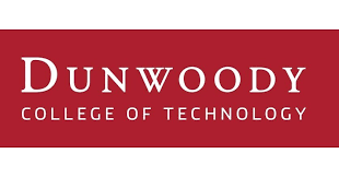 Red background with white text: "Dunwoody College of Technology"