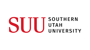 A red letter S next to the letter U and U, next to the stacked words Southern Utah University